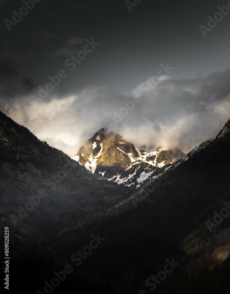 Obraz sunset in the mountains