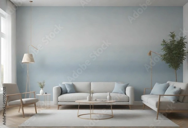 Obraz Home couch design: modern living room with sofa. 3D rendering