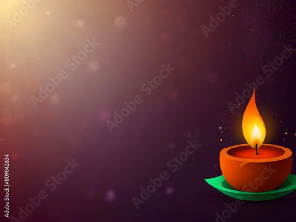 Obraz Happy Diwali Festival And Beautiful abstract background.