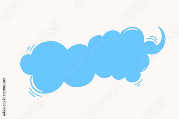 Fototapeta Vector hand drawn funny speech bubble shape. Communication icon. Background for quotes, chats, messages.