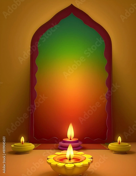 Obraz Happy Diwali Festival And Beautiful abstract background.