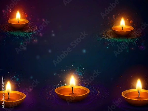 Obraz Happy Diwali Festival And Beautiful abstract background.