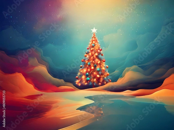 Obraz Christmas holidays background with Christmas holidays ornament,