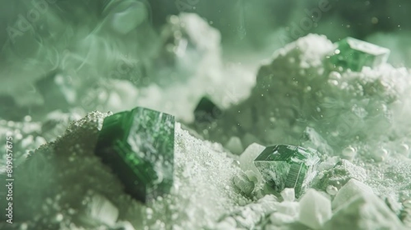 Obraz Mysterious Green Crystals