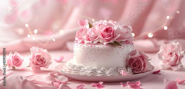 Obraz pink wedding cake   for mother day