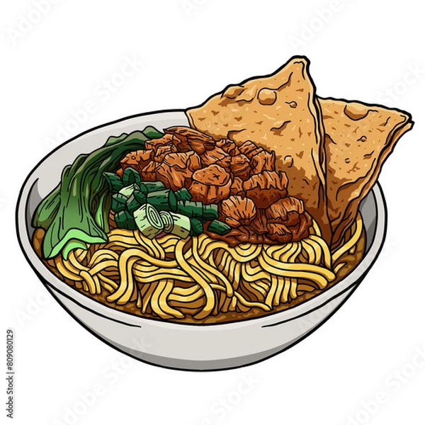 Obraz Mie Ayam illustration vector