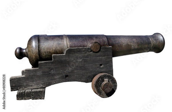 Fototapeta old canon isolated on white