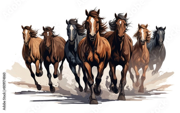 Obraz horses in the desert