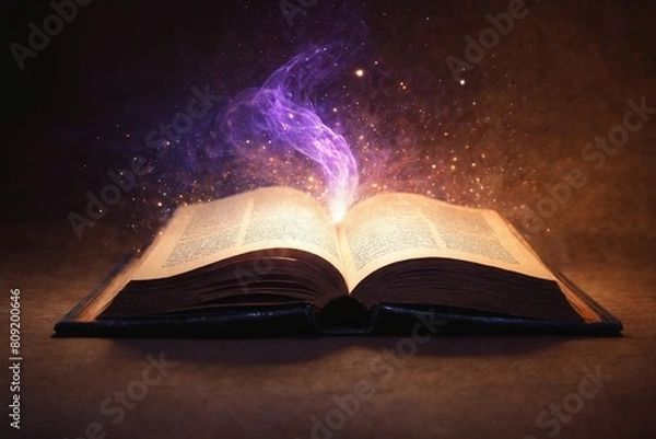 Fototapeta Magical Emission From an Open Book