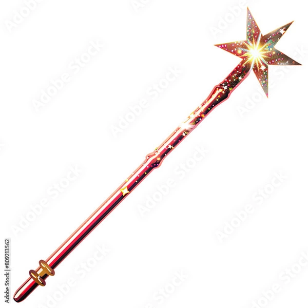 Obraz A magic wand isolated on white background