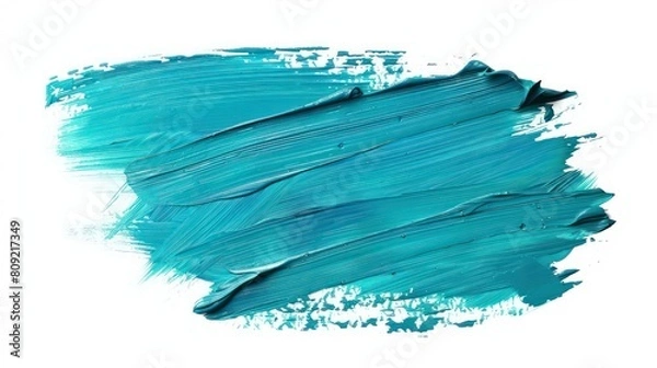 Fototapeta Blue watercolor pattern isolated on white background