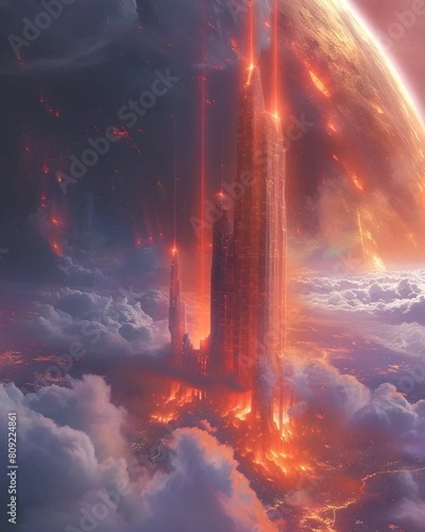 Fototapeta Unraveling the Mysteries: of a Long-Lost Interstellar Civilization in the Depths of Space