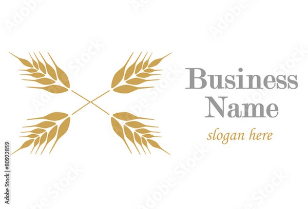 Obraz Logo with ear of wheat.