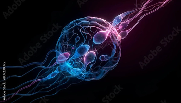 Fototapeta Genetics Reproductive Pregnancy Fertilizing Wallpaper HD Background Generative AI