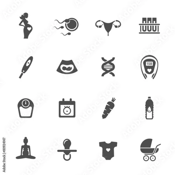 Obraz Pregnancy icons