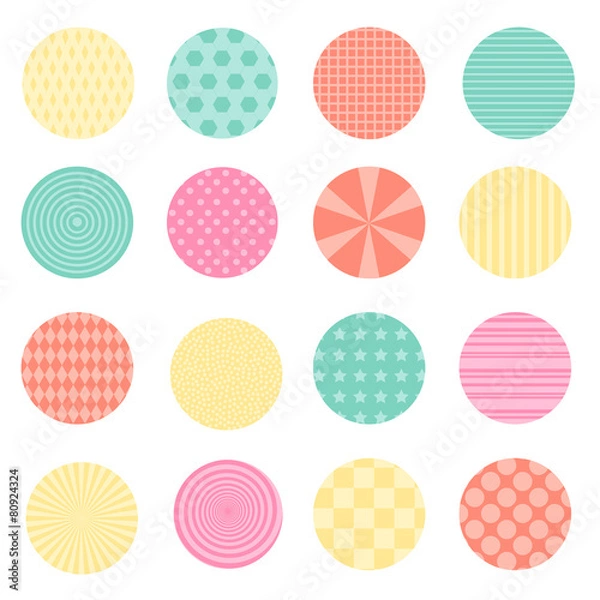 Fototapeta Circles with retro design