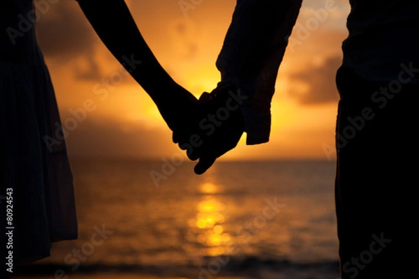 Obraz couple holding hands