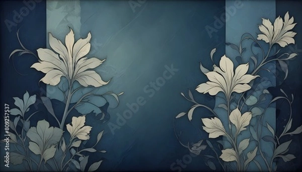 Fototapeta Clear Plain Shiny Warm Soft Vintage Bokeh Cloudy Wave Like Geometric Blue Background or Texture