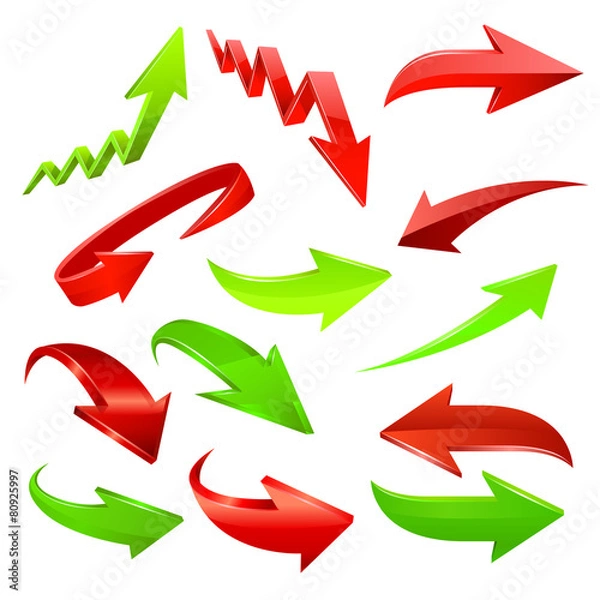 Fototapeta Arrow icon set. Vector