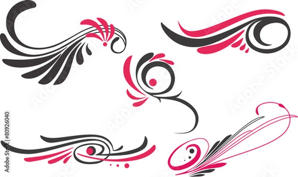 Obraz 5 ozdób w prążki