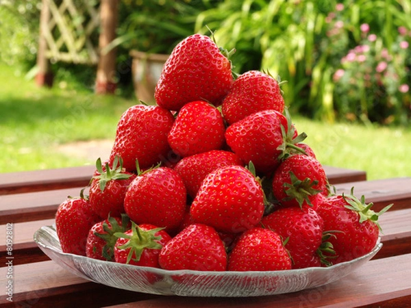 Obraz Pile of fresh ripe strawberries