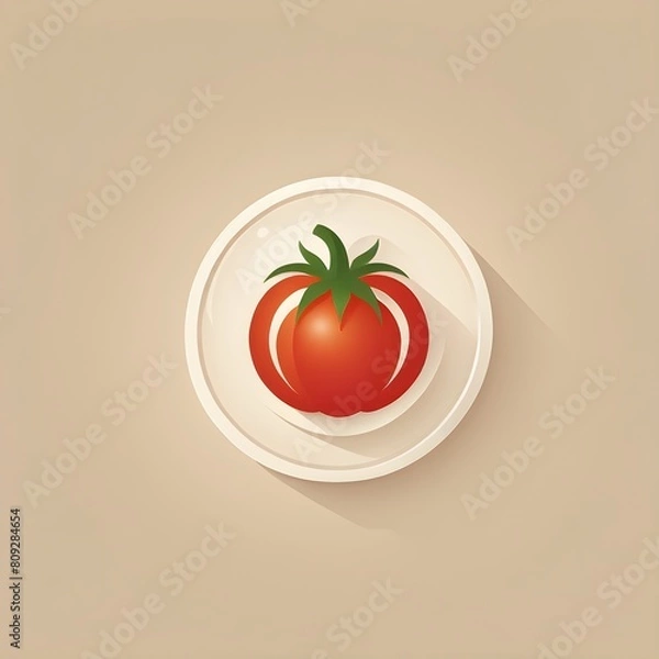 Obraz tomatoes on a plate logo