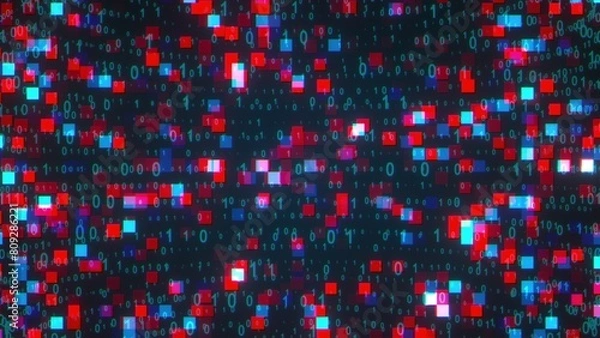 Fototapeta Technology and data processing. Computer generated 3d render