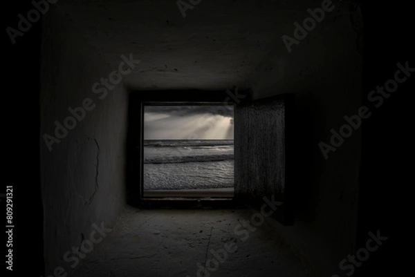Fototapeta Photographs of old windmills in Castilla La Mancha