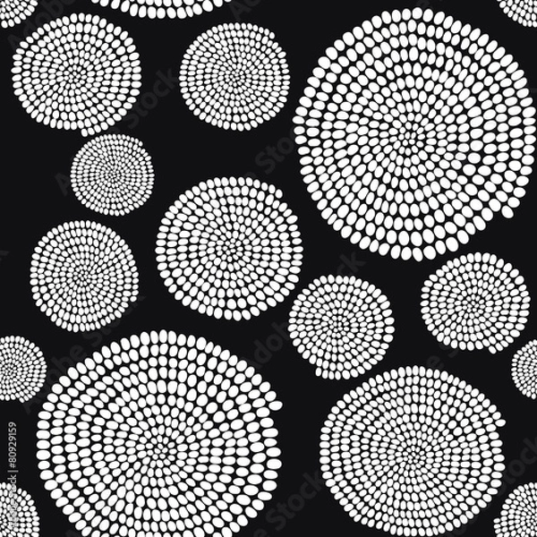 Fototapeta Traditional African Ornament with swirls. Seamless pattern.