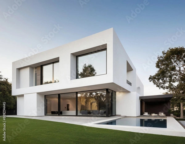 Obraz modern house with garden