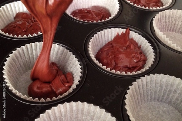 Obraz making cupcakes