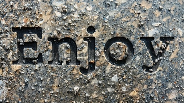 Obraz Granite Stone Enjoy concept art poster.