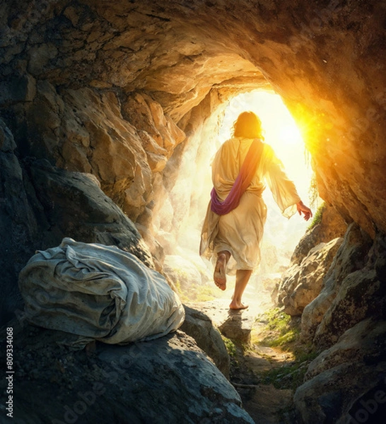 Obraz Jesus running out of the grave
