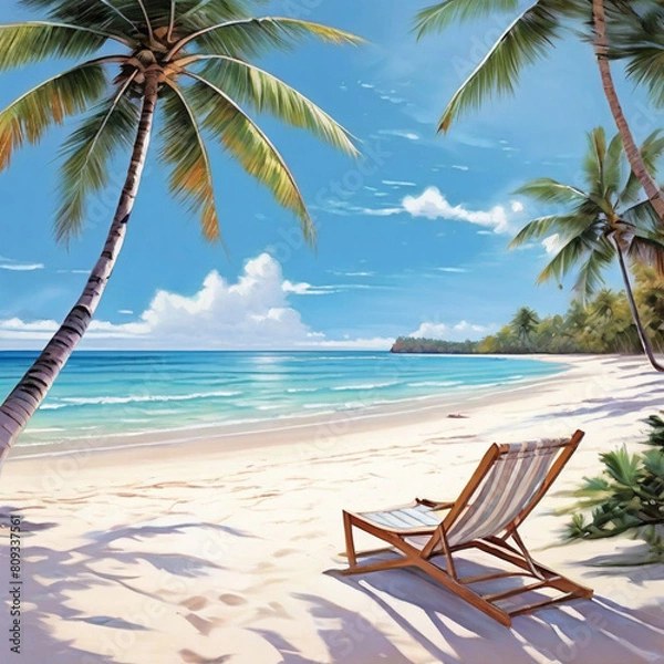 Fototapeta Seat relaxing view clear waters