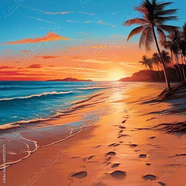 Obraz sunset on the beach