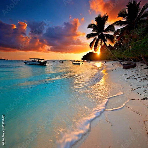 Obraz sunset on the beach