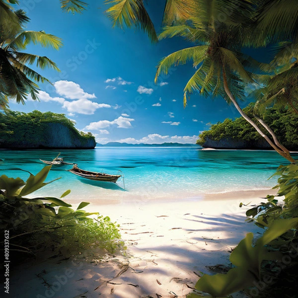 Fototapeta Sunset on a beach