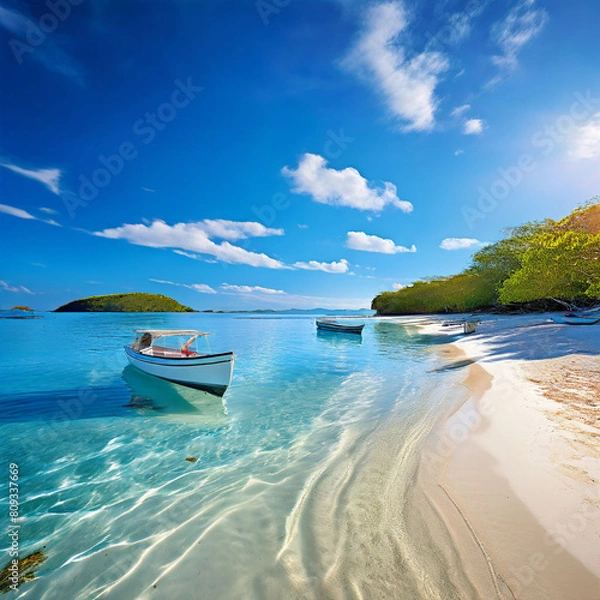 Obraz Beautiful beach relaxing tropical view