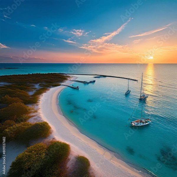Obraz Beautiful beach relaxing tropical view