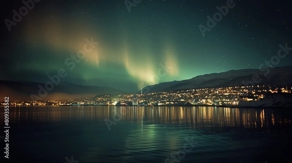 Obraz Northern Lights over Tromsø, Norway
