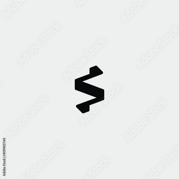 Fototapeta Abstract letter S Initials logo design minimal vector template