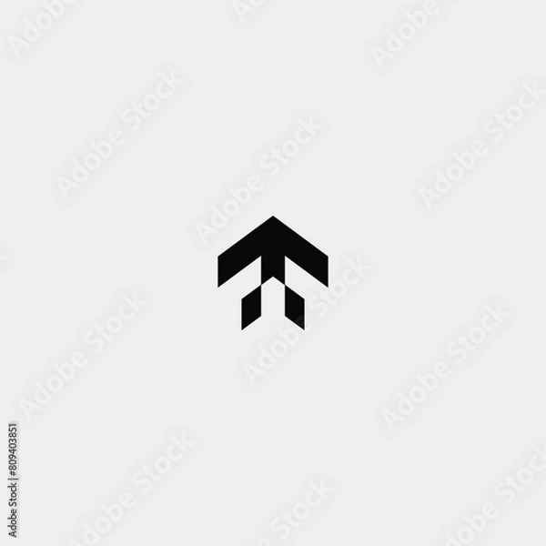 Fototapeta Abstract arrow shapes simple growth logo icon vector design