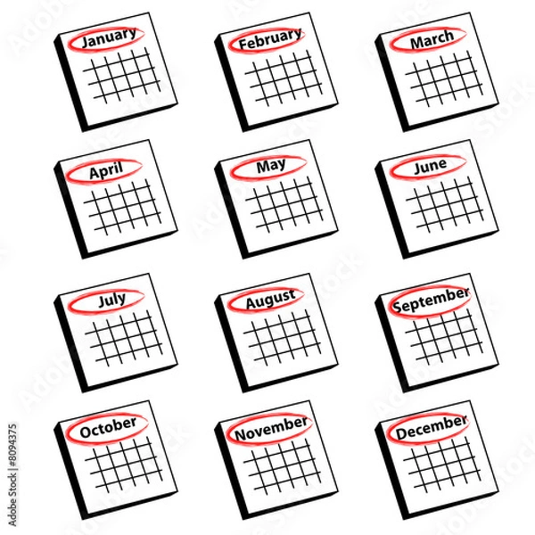 Obraz 12-month calendar