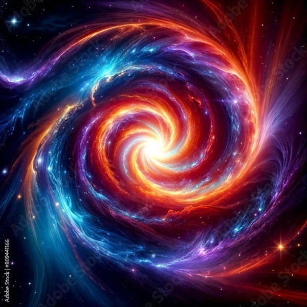 Fototapeta Vibrant Background with Glowing Particles and Swirling Energy