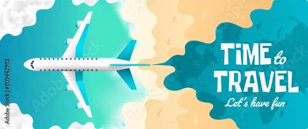 Obraz Travel time vector banner set