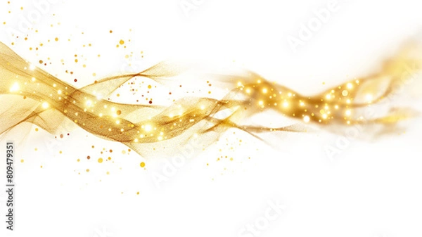 Obraz Elegant Gold Sparkle Decoration isolated on a transparent background