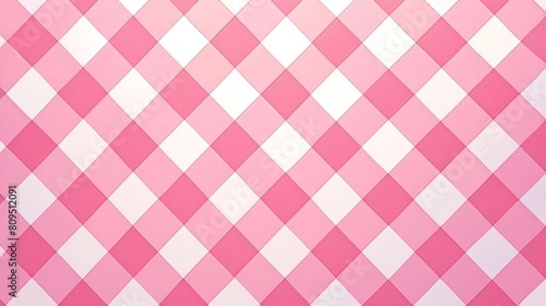 Fototapeta 四角のチェック柄テクスチャー、ピンク8