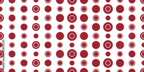 Fototapeta Dot pattern of large and small circles. Seamless idle grid of circles.