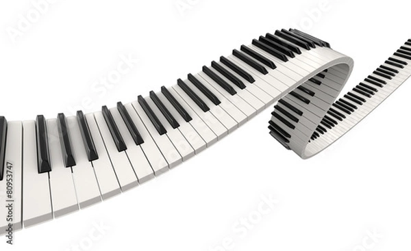 Obraz Piano keys (clipping path included)