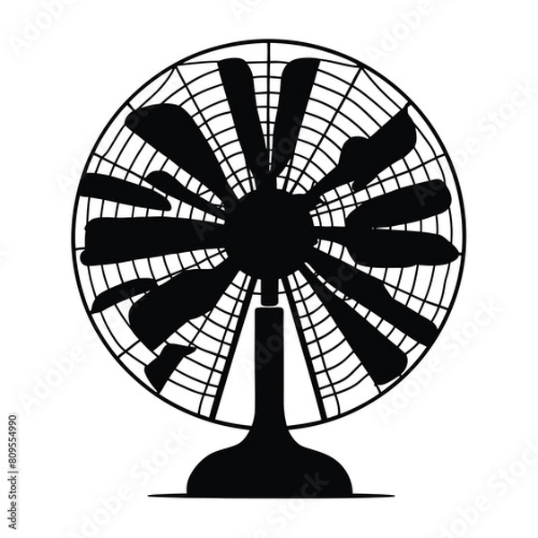 Fototapeta  cooling fan icon - Computer cooling fan sign
